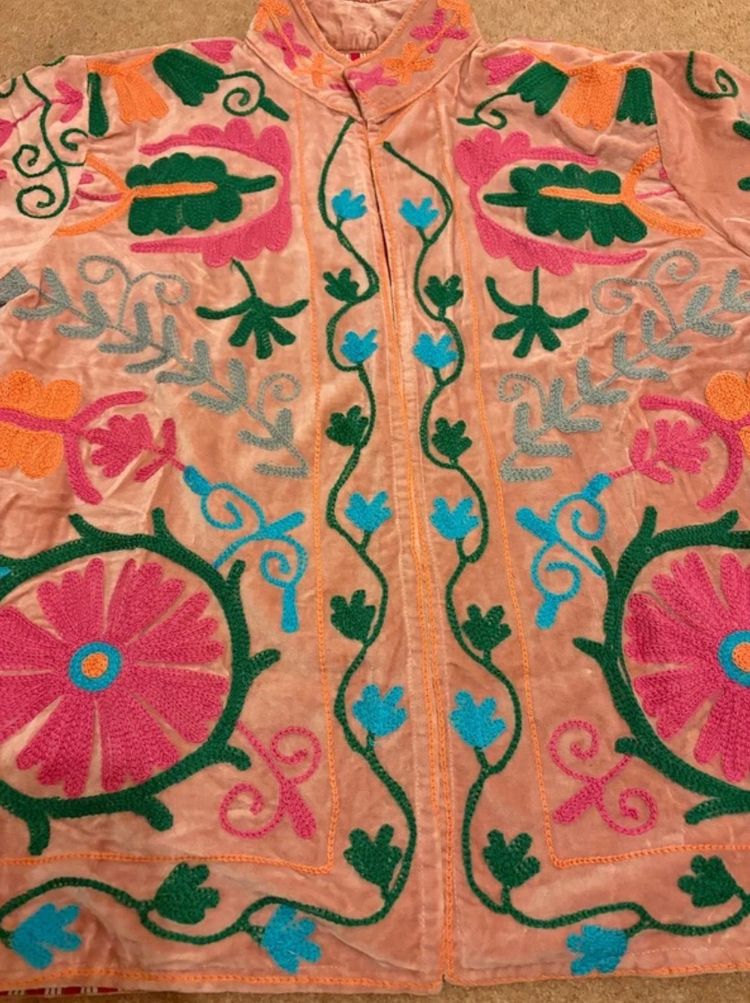 Pink Velvet Suzani Jacket image 6